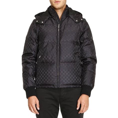 mens black gucci bomber jacket|gucci monogram jacket men.